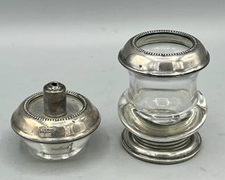 Frank M. Whiting Sterling Silver Lighter & Toothpick Holder

