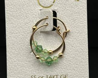 Pair Of Vintage Jody Coyote Earrings 14K GF
