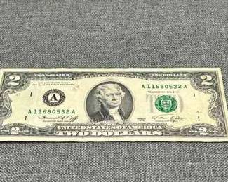 United States $2 Bill

