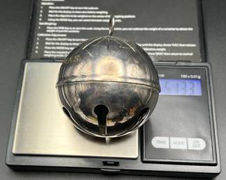 Vintage 1973 Silver Plate Christmas Ornament Bell
