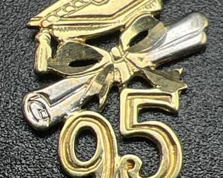 Vintage 14K Gold Pendant “1995” Graduation Diploma
