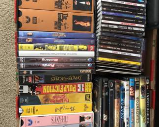 CD'S, VHS AND DVD'S