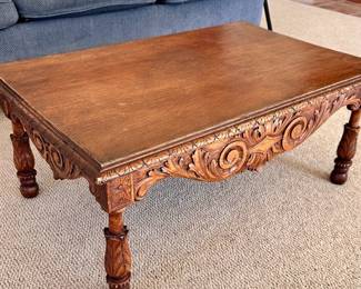 Coffee Table /Carved Apron