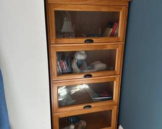 Bookcase w/Pull Down Glass Doors (Lawyer Bookcase Style)