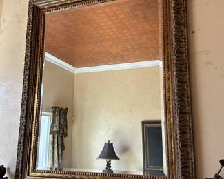 Large Beveled Mirror Gilded Frame
