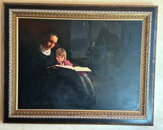 Interesting Painting..Perfect for a Book Room Large