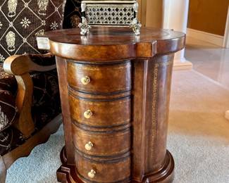 Lamp Table w/drawers Rounded Shape 