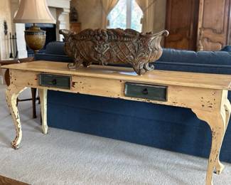 Distressed Sofa Accent Table