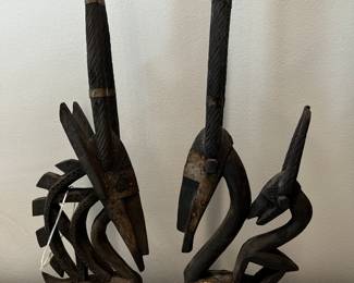 African wood ornamental figures