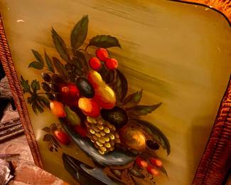 Painted Fireplace Board Vintage