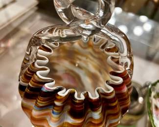 Slag Glass Basket