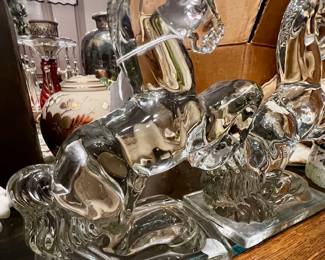 Bookends Glass Horses