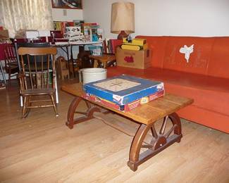 MCM Cowboy Wagon Wheel Coffee Table