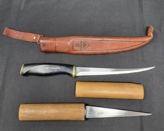 Two Fishing Knives - 1960's Normark Finland & Japan
