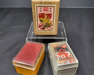 Three Sets Japanese Oishi Tengudo Playing Cards