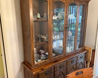 Pine China cabinet