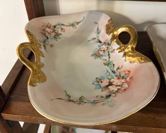 Limoges, Germany, Bavarian, Czechoslovakian, hand painted china serving