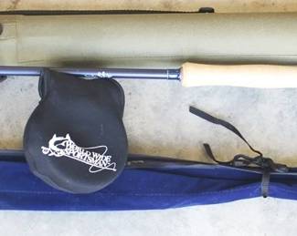 38 - Fly Fishing Rod w/ Reel Cover and Case
