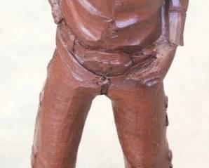 46 - Wood Cowboy Statue - 11" tall
