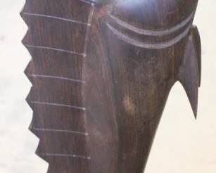 47 - Wood Marlin Statue - 15" tall
