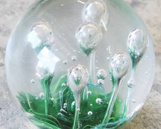 50 - Glass Paperweight - 3.5" round
