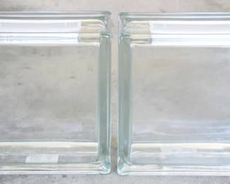 58 - 2 pc. Set of Glass Bricks 7.25" x 7.25" x 3.25"
