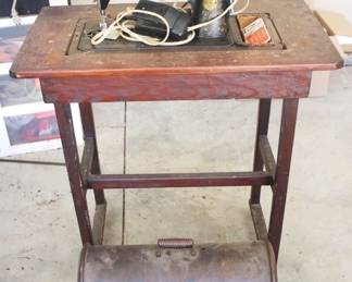 67 - Antique Singer Sewing Machine - 16" x 30" x 44"
