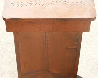 80 - Wood Trashcan - 16" x 14" x 30"
