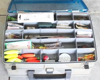 94 - Tackle Box w/ Assorted Tackle - 17" x 8" x 12"

