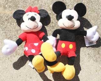 106 - Pair of Mickey and Minnie Mouse Dolls - 14" tall
