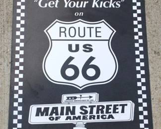 111 - Route 66 Metal Sign - 15" x 12"
