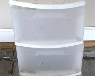 119 - 3-Drawer Plastic Storage Bin 12.5" x 14" x 24"
