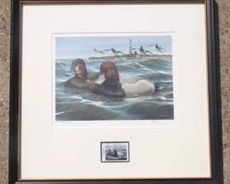 197 - Framed Print with Stamp (Signed/Numbered) 15 x 16
