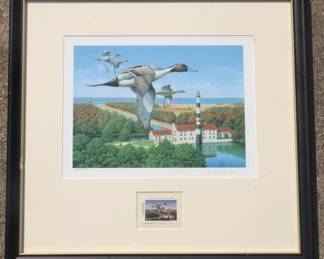 200 - Framed Print with Stamp (Signed/Numbered) 15 x 16
