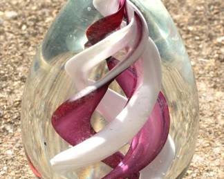 203 - Glass Paperweight - 4" tall
