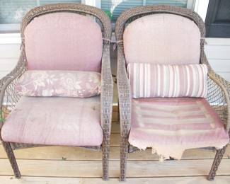 208 - Pair of Outdoor Chairs - 27" x 34" x 28"
