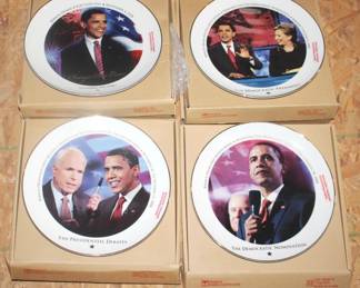 244 - 4 pc. Set of Obama Collector Plates - 10" round
