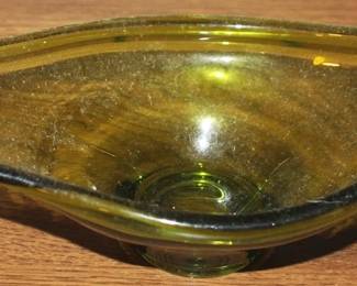 305 - Mid Century Glass Dish - 10" x 6"
