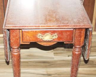 306 - One-Drawer Drop-Side Table - 35" x 23" x 29"
