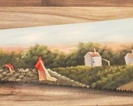 355 - Hand Painted Saw - 30" long
