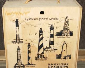 362 - Lighthouses of North Carolina Wood Box 14" x 14" x 6"

