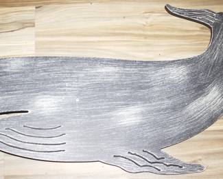 364 - Wood Whale Wall Art - 36" x 18"
