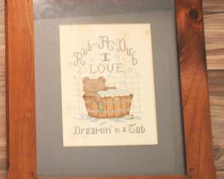 367 - Framed Embroidery - 15" x 18"
