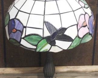 402 - Stained Glass Lamp - 21" tall
