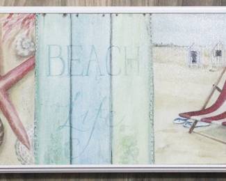 408 - Wood "Beach" Sign - 20" x 9"
