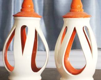 418 - Pair of Candle Holders - 10" tall
