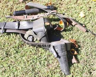 466 - Lot of Holster Belts and Maglite
