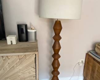 This pair of solid wood floor lamps are available for pre- sale.  Price for the pair is $1,295.00