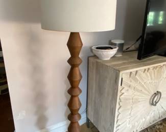 This pair of solid wood floor lamps are available for pre- sale.  Price for the pair is $1,295.00