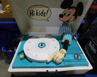 Vintage Mickey Mouse record player